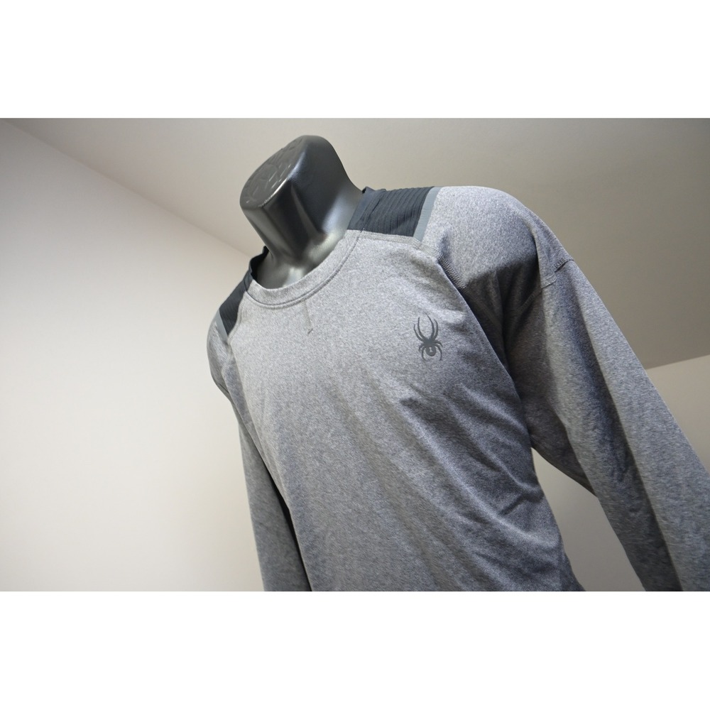 Spyder Performance Shirt Mens XL Grey Long Sleeve Athletic Excellent